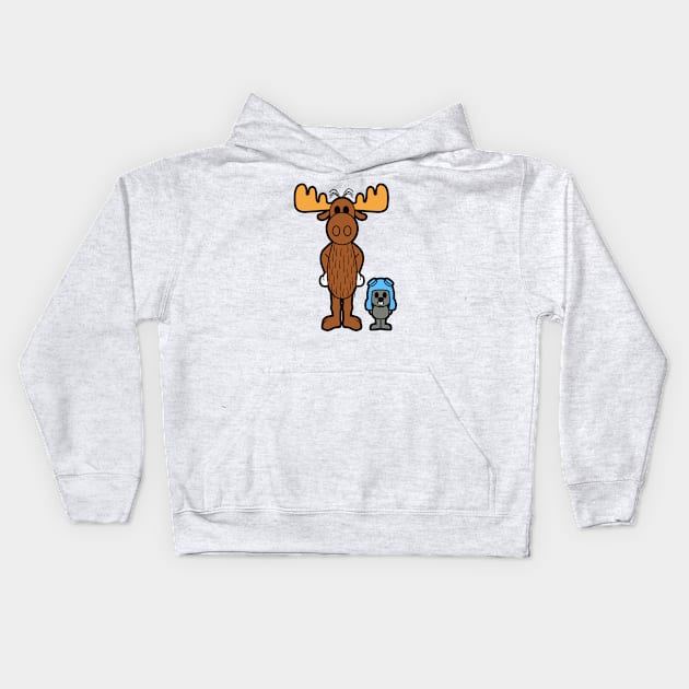 Cute Rocky and Bullwinkle Kids Hoodie by liora natalia